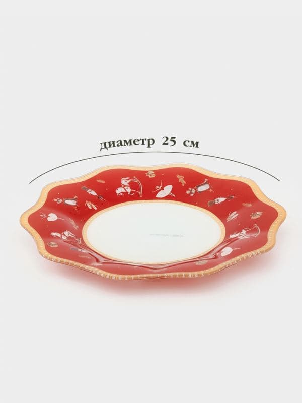 Тарелка Доляна «Сказочные истории», d=25, h=2 см, стекло, красная — фото 2