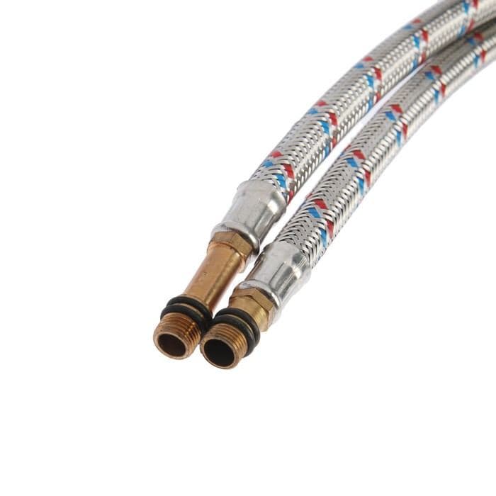 Подводка гибкая для смесителя ZEIN, гайка 1/2", штуцер М10, 120 см, набор 2 шт. — фото 5
