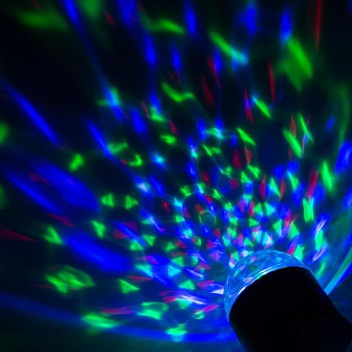 Световой прибор «Хрустальный шар» 7.5 см, свечение RGB, 220 В, чёрный — фото 4