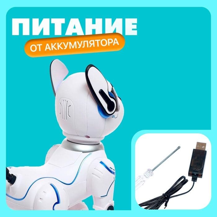 Робот собака «Фьючер» ZHORYA, на пульте управления, интерактивный: звук, свет, танцующий, музыкальный, на аккумуляторе — фото 4