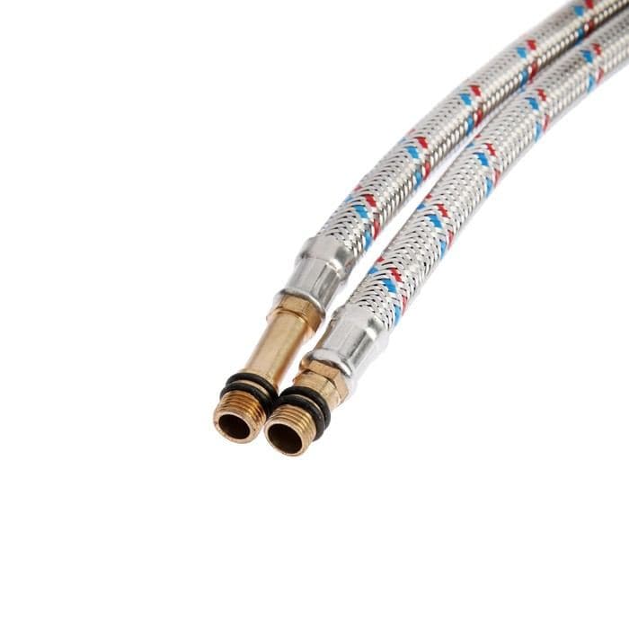 Подводка гибкая для смесителя ZEIN, гайка 1/2", штуцер М10, 150 см, набор 2 шт. — фото 5