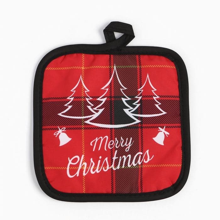 Прихватки набор 2 штуки «Доляна» Christmas, размер 17×17 см, 26×16 см — фото 5