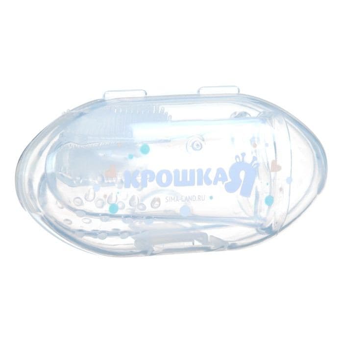 Детская зубная щетка на палец, прорезыватель, 2 шт., в прозрачном контейнере, силиконовая — фото 2