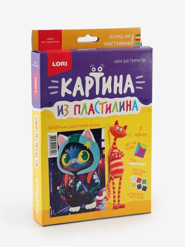 Картина из пластилина «Котик» — фото 2