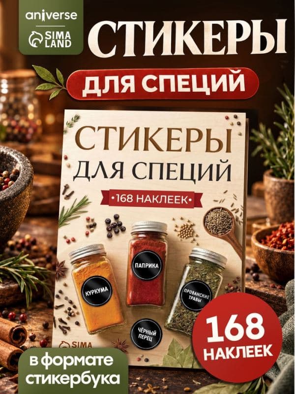 Альбом наклеек «Стикеры для специй», 168 шт. — фото 2