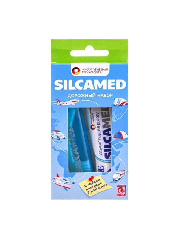 Набор дорожный, 2 предмета: зубная паста Silcamed family 30 г, зубная щётка Silcamed — фото 4