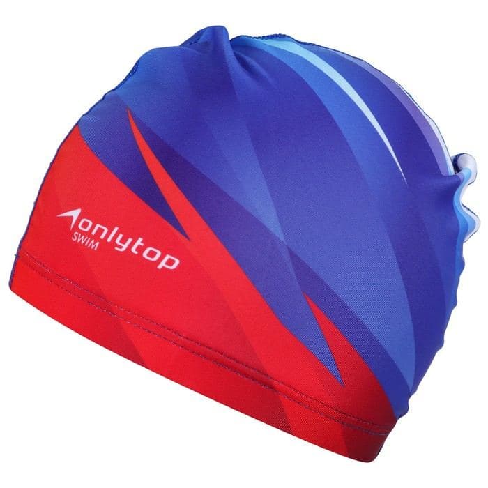 Шапочка для плавания взрослая ONLYTOP Swim, тканевая, обхват 54-60 см — фото 5