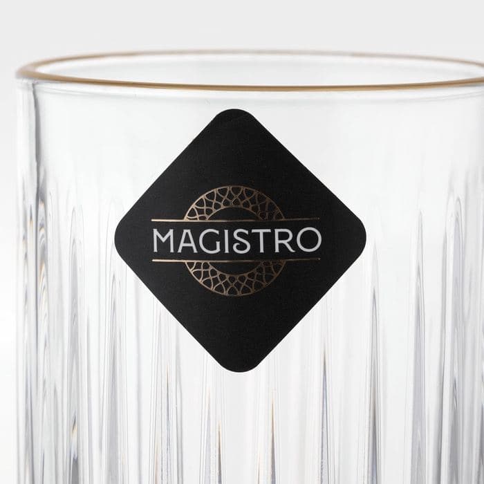 Стакан Magistro «Элизиум», 450 мл, 7.5×14.5 см, стекло, прозрачный — фото 5