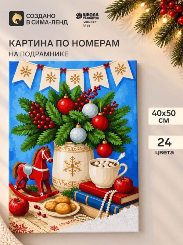 Картина по номерам «Еловый букет», 40×50 см — фото 1