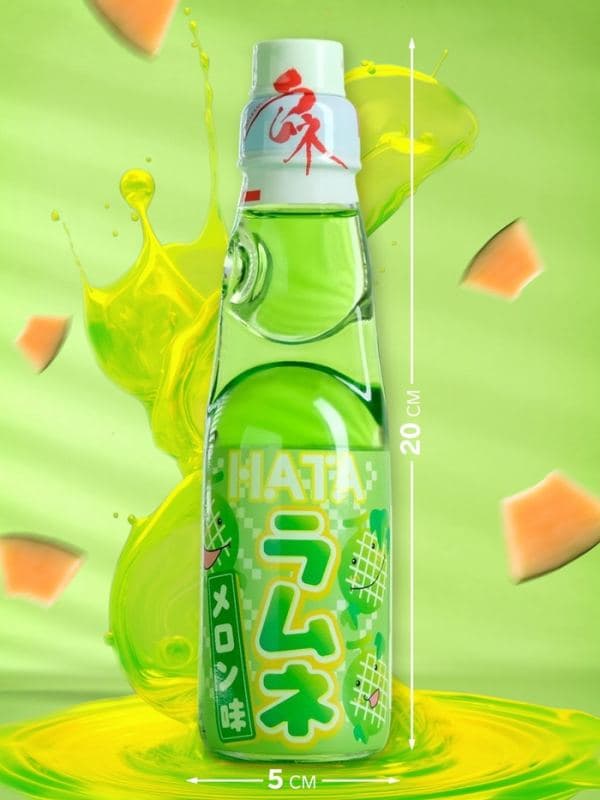 Напиток газированный Ramune со вкусом дыни, 200 мл — фото 3