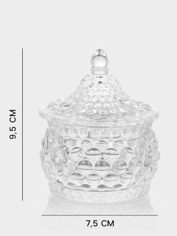 Икорница «Икринка», 110 мл, 7.5×9.5 см, с крышкой, стекло, прозрачная — фото 2