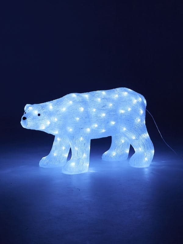 Фигура светодиодная «Медведь» 47×32×85 см, акрил, 290 LED, 24 В, 8 режимов, свечение белое — фото 4