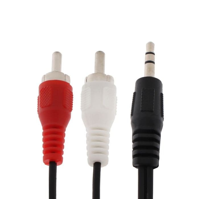 Кабель-переходник аудио Luazon Jack 3.5 (m) - 2xRCA (m), стерео, 1.2 м, чёрный — фото 3