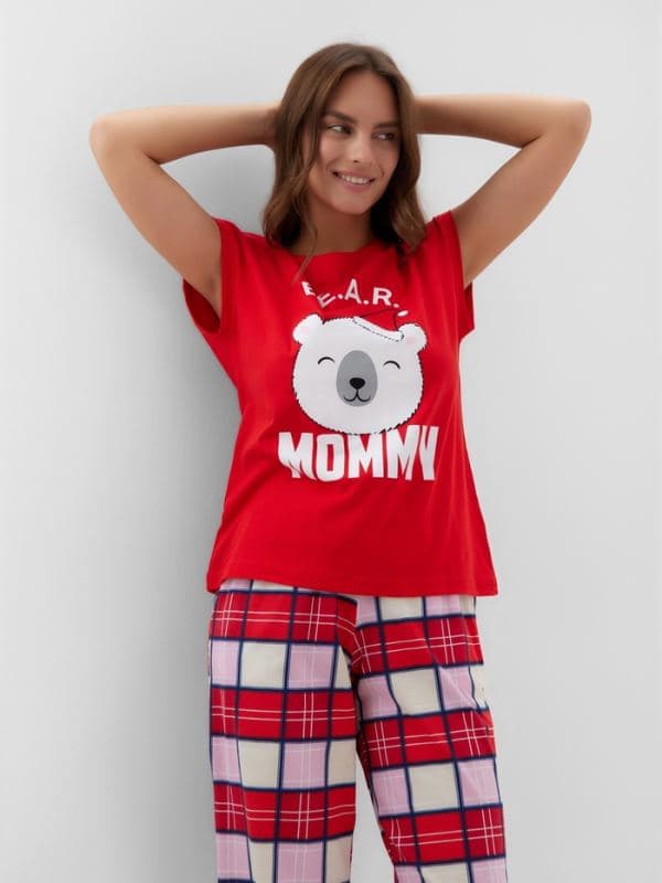 Пижама новогодняя женская: футболка, брюки, KAFTAN Bear — фото 5
