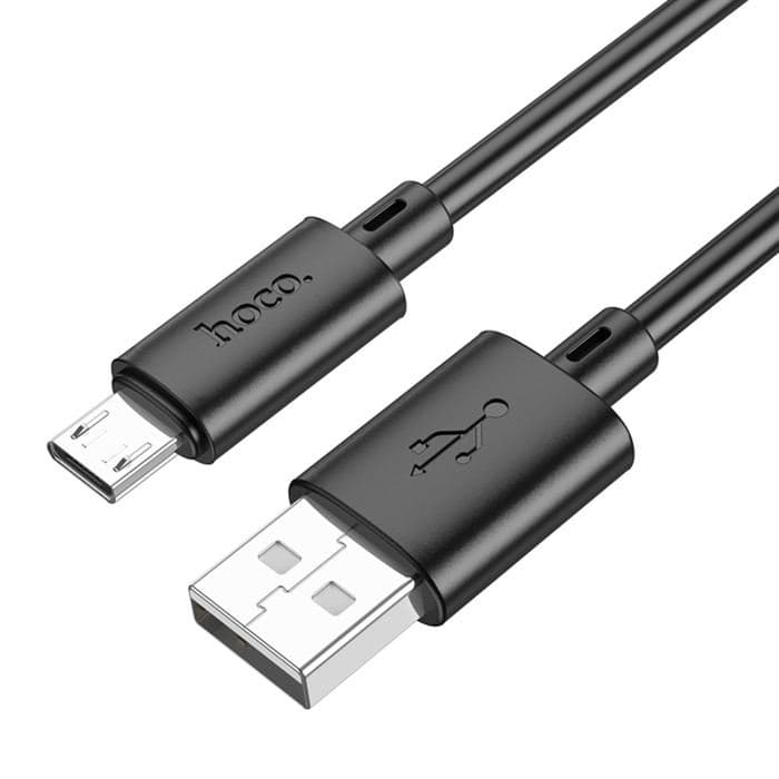Кабель Hoco X88, Micro USB - USB, 2.4 А, 1 м, ПВХ, чёрный — фото 2