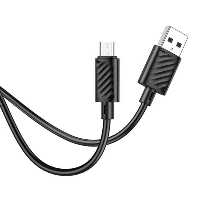 Кабель Hoco X88, Micro USB - USB, 2.4 А, 1 м, ПВХ, чёрный — фото 3