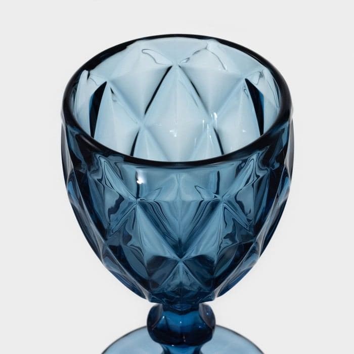 Бокалы для вина Magistro «Круиз», 250 мл, 8×15.3 см, набор 6 шт., стекло, синие — фото 4