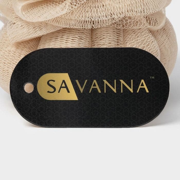 Мочалка для тела SAVANNA, 50 г, коричневая — фото 4