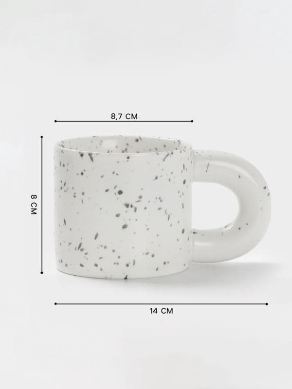 Кружка Доляна «Сплэш», 350 мл, 14×8.8×8 см, фарфор, белая — фото 2