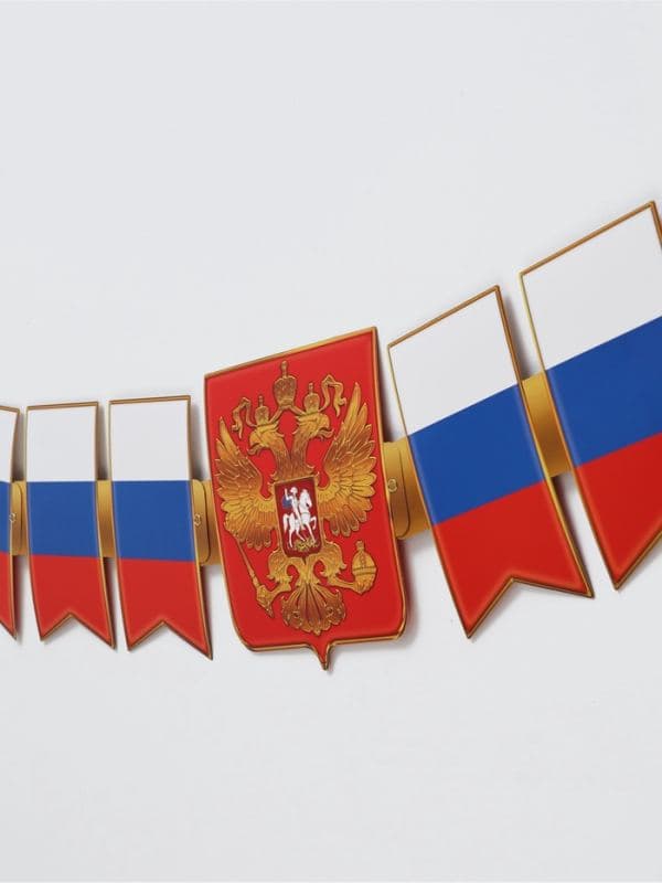 Гирлянда «Патриотическая с Российской символикой», 1.65 м — фото 2