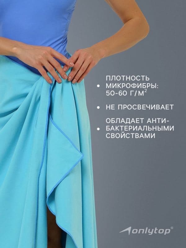 Полотенце из микрофибры ONLYTOP, 40×40 см, голубое — фото 5