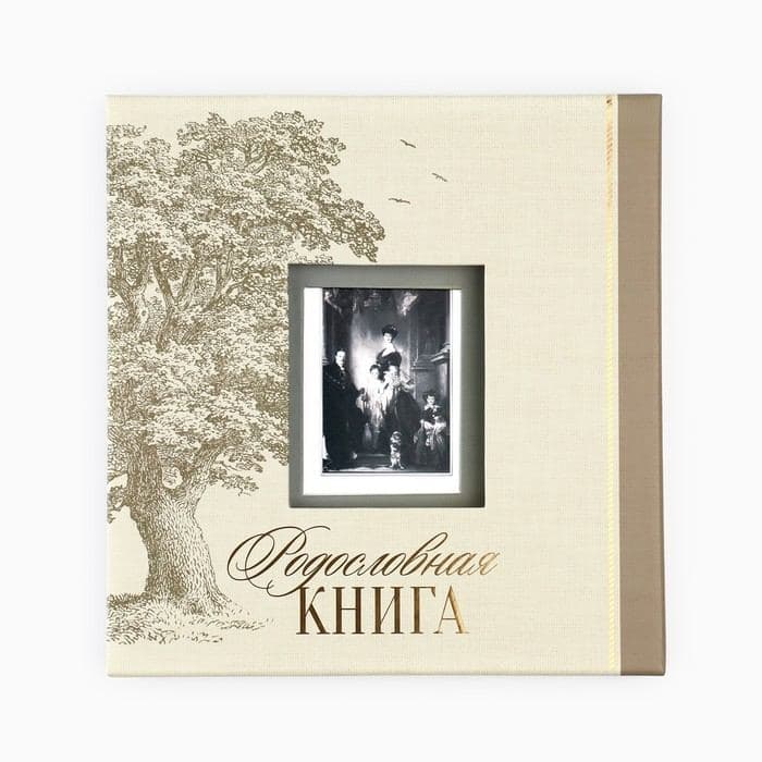 Родословная книга с рамкой под фото «Семейная», 21.5×23.7 см — фото 2