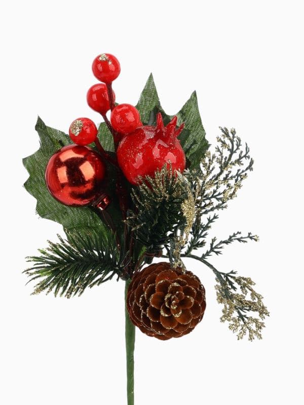 Еловая ветка декоративная «Зимнее волшебство. Грёзы», 15 см — фото 3