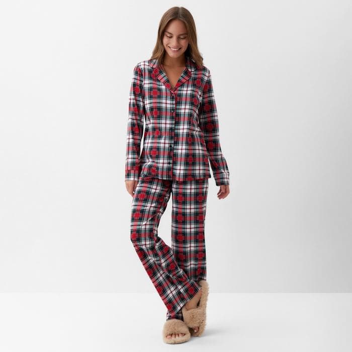 Пижама новогодняя женская: рубашка, брюки, KAFTAN Christmas time — фото 5