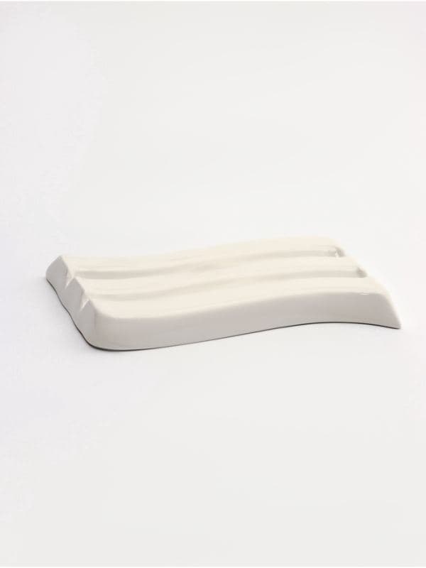 Блюдо для оливок, 3 ячейки, 21.5×15×2.5 см, фарфор, белое — фото 4