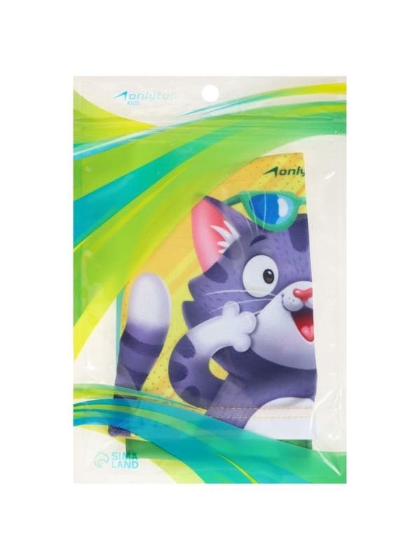 Шапочка для плавания детская ONLYTOP Swim «Кот и крокодил», тканевая, обхват 46-52 см — фото 5
