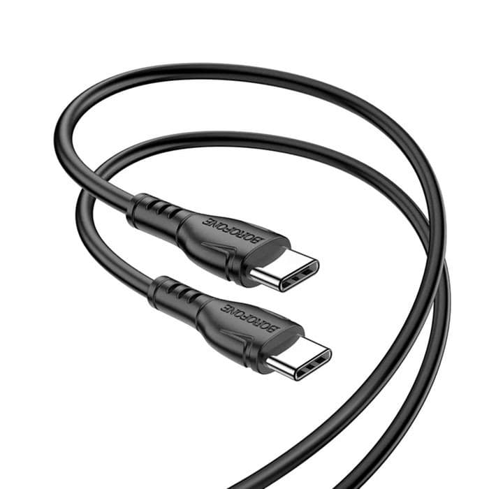 Кабель Borofone BX51, Type-C - Type-C, PD 60 Вт, 3 А, 1 м, PVC оплётка — фото 2