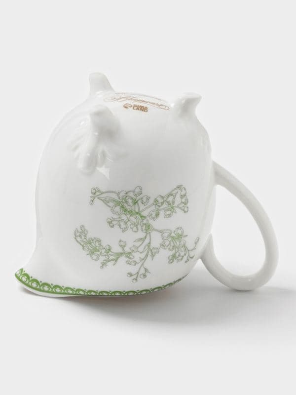 Молочник WY Bloomware, 250 мл, фарфор, белый, зелёный — фото 4