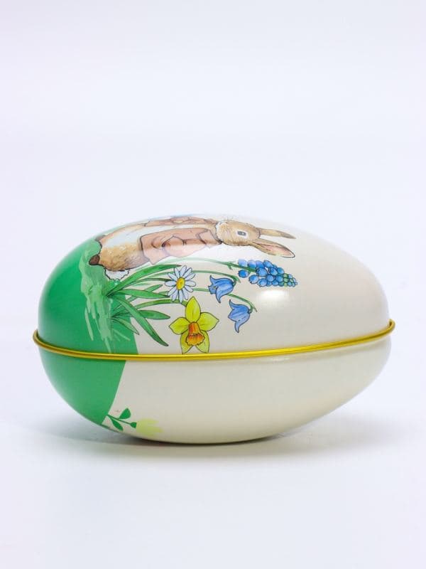 Шкатулка - яйцо металлическая «Братья-кролики», 11×6.5×7 см — фото 3