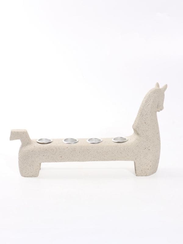 Подсвечник полистоун на 4 свечи «Конь», d=2 см, 26×5.5×15 см — фото 2