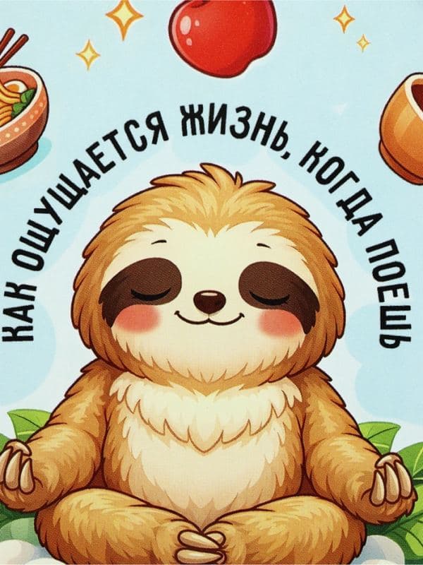 Ланч - бокс в школу «Жизнь, когда поешь», 500 мл, круглый, пластик, голубой — фото 5