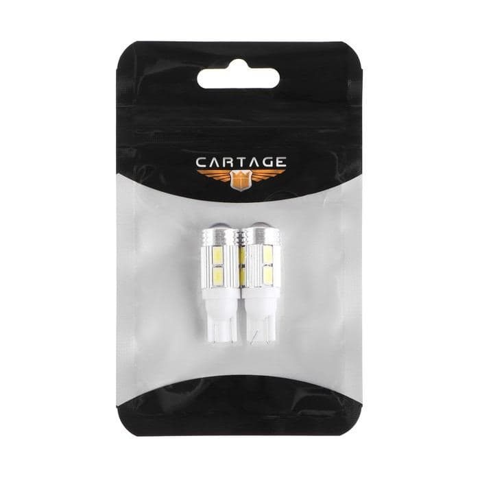 Лампа автомобильная светодиодная CARTAGE, T10 5W5, 12 В, 10 SMD-5630, набор 2 шт. — фото 4