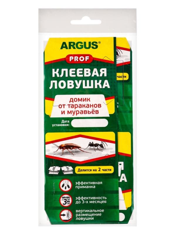 Клеевая ловушка ARGUS PROF от тараканов и муравьев, 1 шт. — фото 5