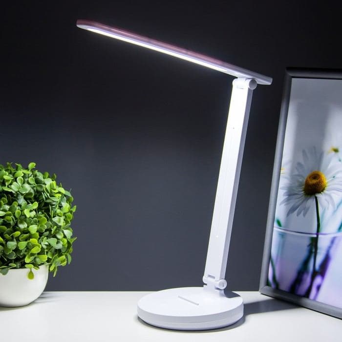 Настольная лампа сенсорная «Ларси» LED 6 Вт USВ белый 28×13.5×33 см — фото 4