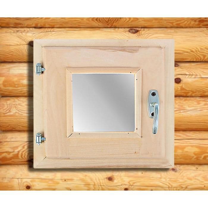Окно деревянное для бани, 30×30 см, двойное стекло, «Добропаровъ» — фото 3