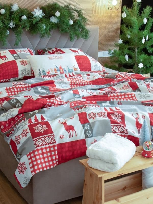 Постельное бельё 2-спальное «Этель» New Year's patchwork, бязь — фото 5