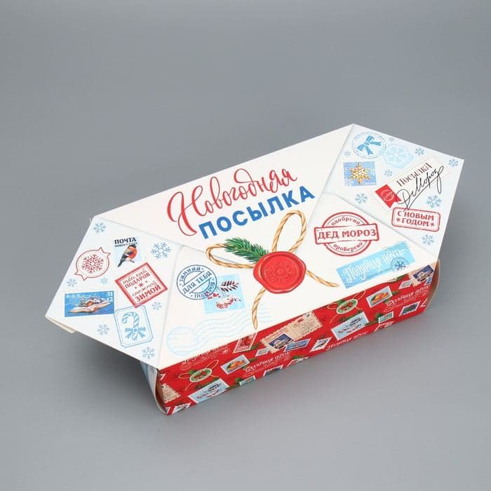 Коробка-конфета, подарочная, самосборная «Новогодняя почта», 18×28×10 см — фото 2
