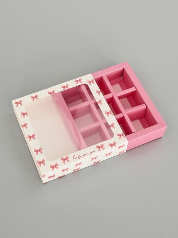 Коробка под 9 конфет с ячейками Only for you, 14.5×14.5×3.5 см — фото 5