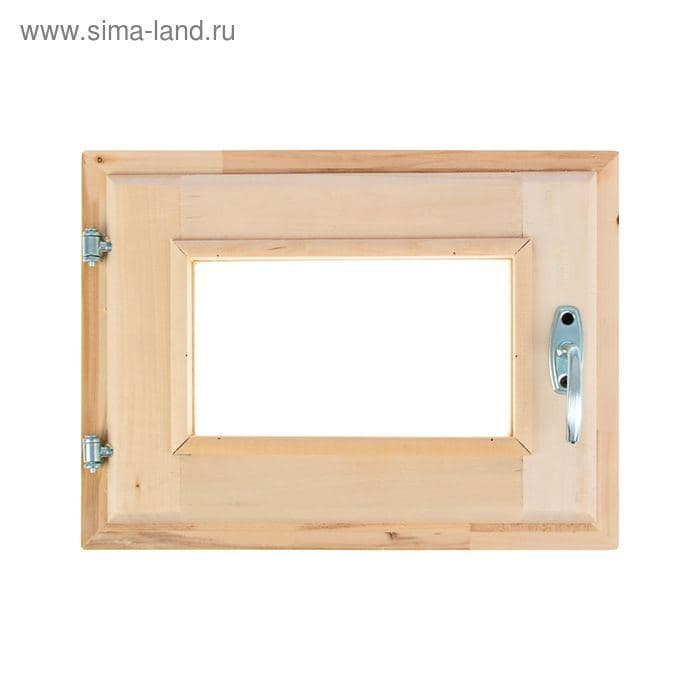Окно в баню, деревянное, 40×30 см, липа, двойное стекло, «Добропаровъ» — фото 2