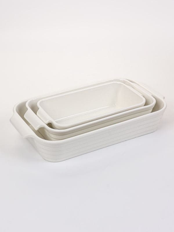 Формы для запекания Magistro «Каспар», набор 3 шт., 2.5 л, 1.6 л, 1 л, фарфор, белые — фото 2