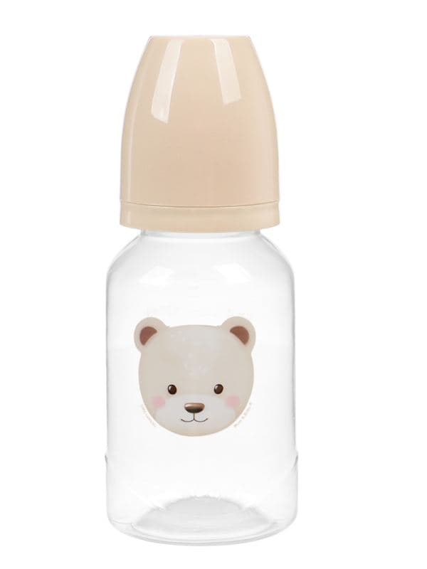 Бутылочка для кормления Bear 150 мл, цилиндр, бежевый, M&B — фото 3