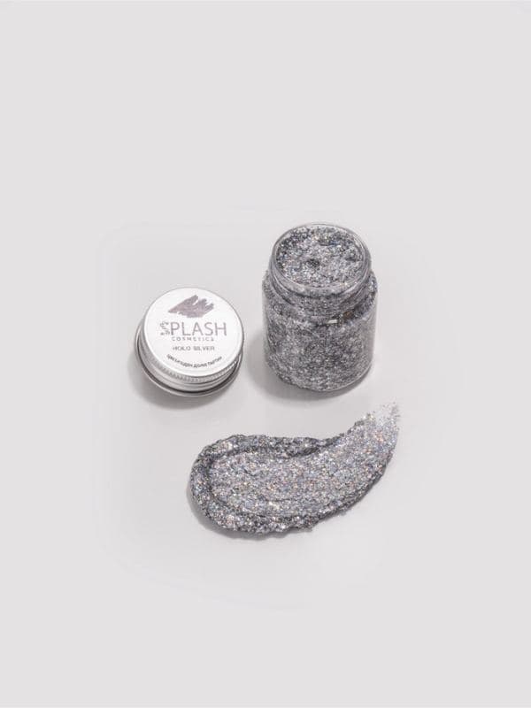 Глиттер-гель для лица, тела и волос, SPLASH HOLO SILVER, 30 г — фото 2