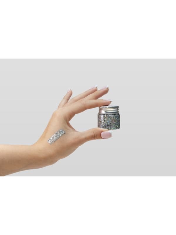 Глиттер-гель для лица, тела и волос, SPLASH HOLO SILVER, 30 г — фото 4
