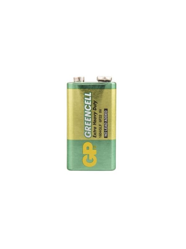 Батарейка солевая GP Greencell Extra Heavy Duty, 6F22-1BL, 9 В, крона, блистер, 1 шт. — фото 2