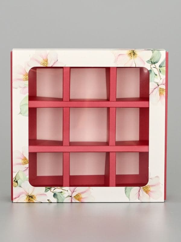 Коробка под 9 конфет с ячейками «Для тебя, с любовью», 14.5×14.5×3.5 см — фото 3