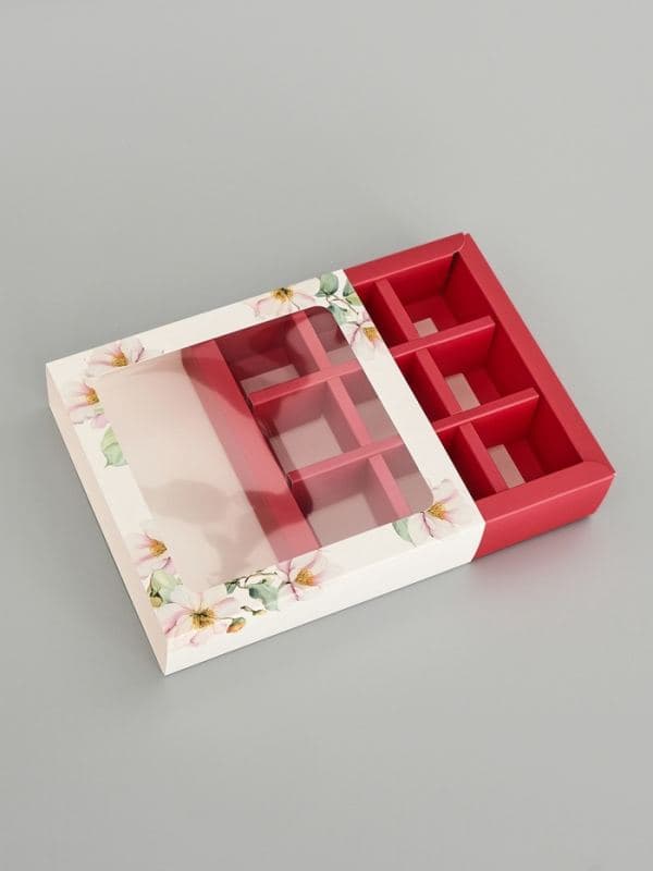 Коробка под 9 конфет с ячейками «Для тебя, с любовью», 14.5×14.5×3.5 см — фото 5